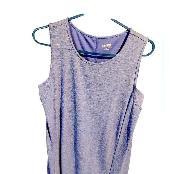 Duluth Trading Co. Women's Blue Sleeveless Space Dye Lightweight‎ Tank Dr… - Picture 4 of 5